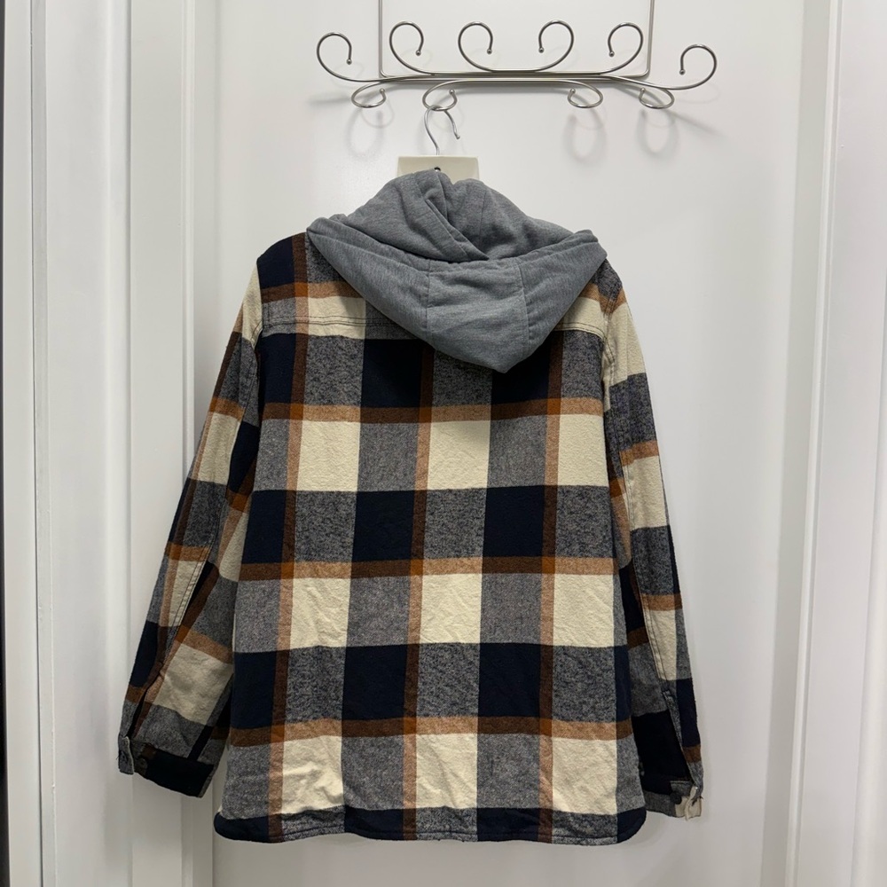 BNWOT Unisex Levi's Cozy Sherpa-Lined Jacket With Attached Hood Size M - Picture 3 of 12